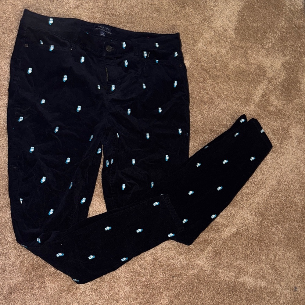 Corduroy Navy Owl pants